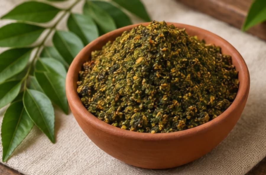 Karvepaku Podi — illustrative generated product photo
